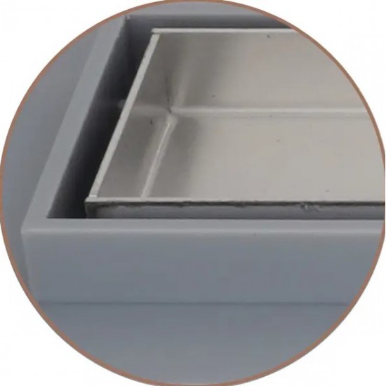 Κανάλι Ντουζιέρας Σιφών Zest Inox 60cm Με Πλαστικό Πλαισίο